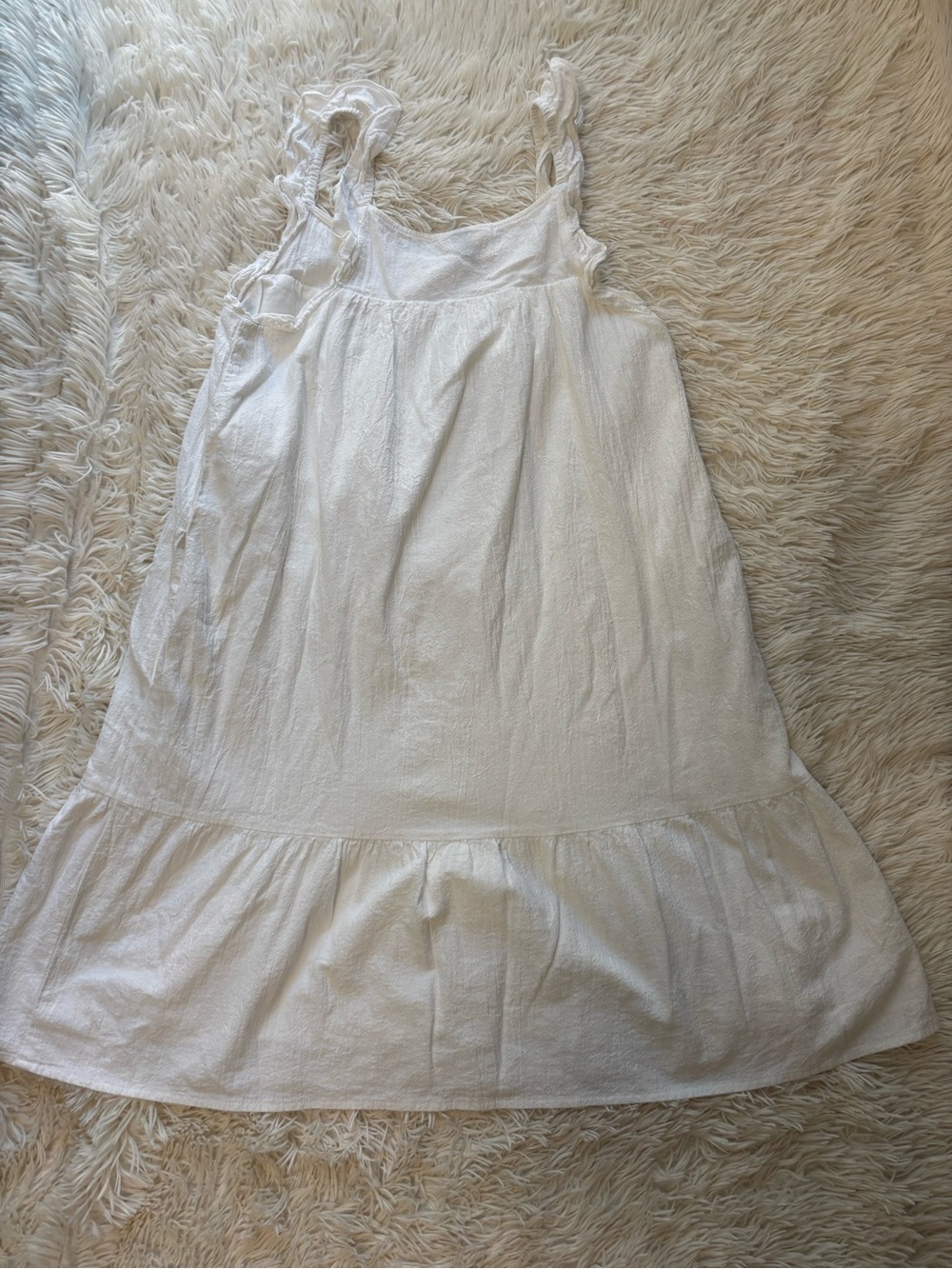Universal Thread White Button-Front Ruffle Strap Dress - Picture 3 of 3